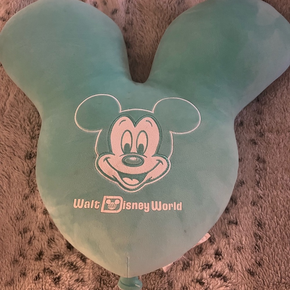 Walt Disney World Play in the Park Mickey Mouse Balloon Throw Pillow NWOT